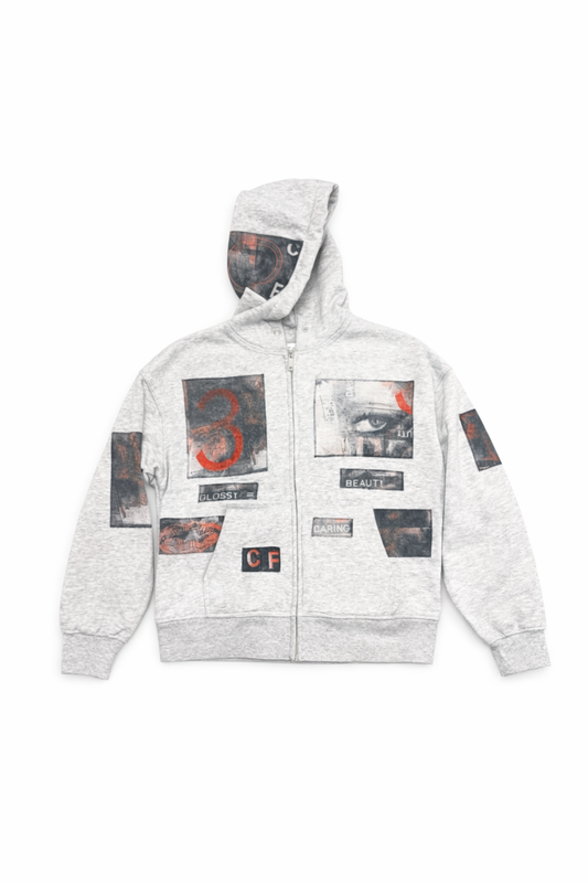 Grey “Editorial” Hoodie