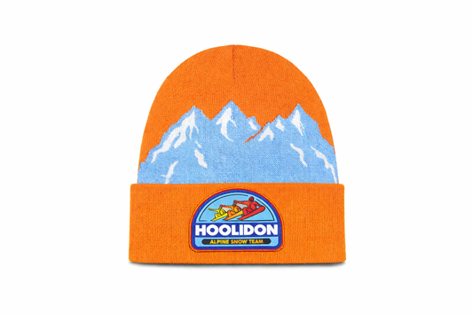 Orange "Alpine" Snow Beanie